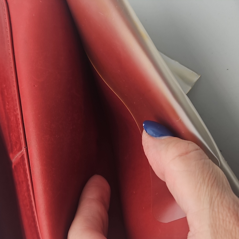 Vintage Coach Wallet Distressed Red Leather Checkbook Holder - Picture 12 of 16